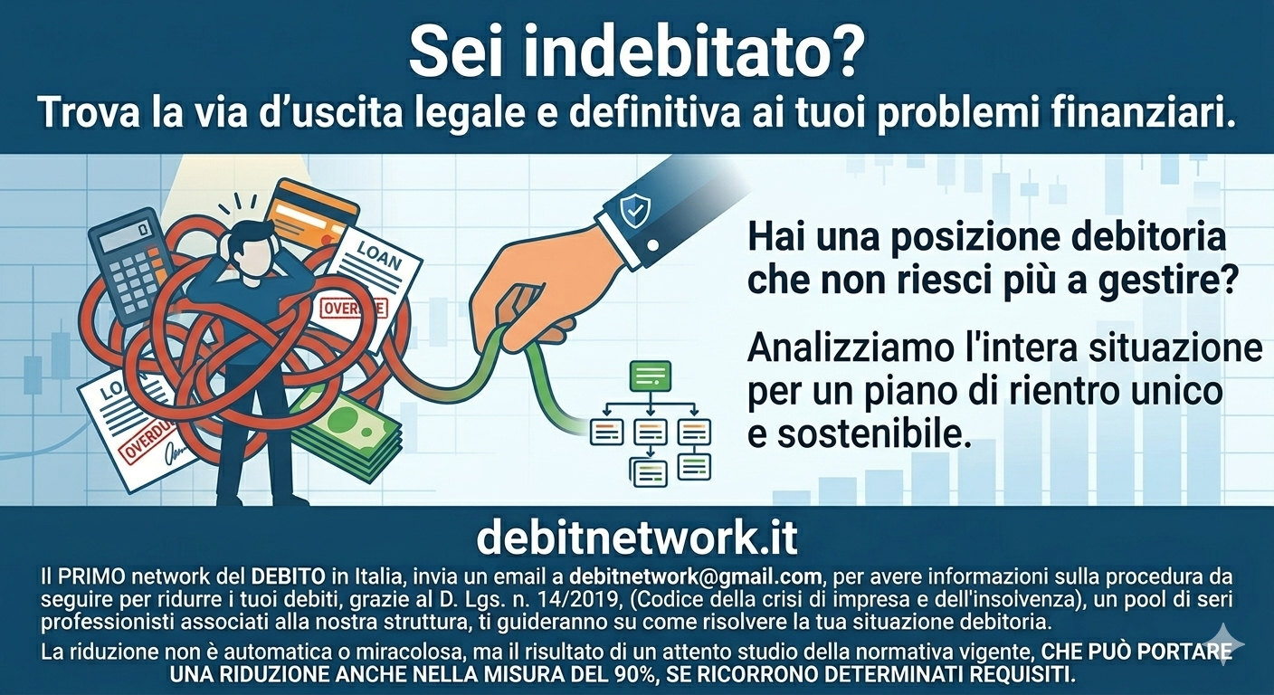 Piano unico e sostenibile per troppi debiti